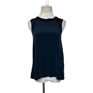 Madewell black silk sleeveless blouse size small